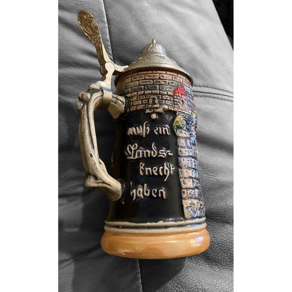 Authentic Gerzit West Germany Lidded Beer Stein - Picture 2 of 10